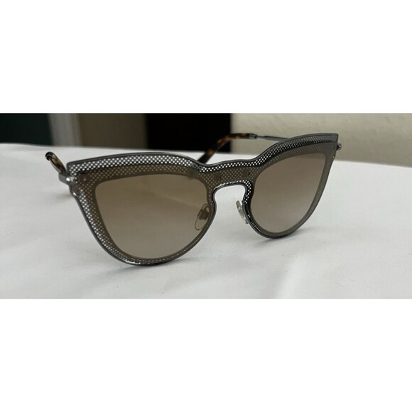 VALENTINO VA GUNMETAL BROWN CAT EYE AUTHENTIC SUNGLASSES ITALY main image 4